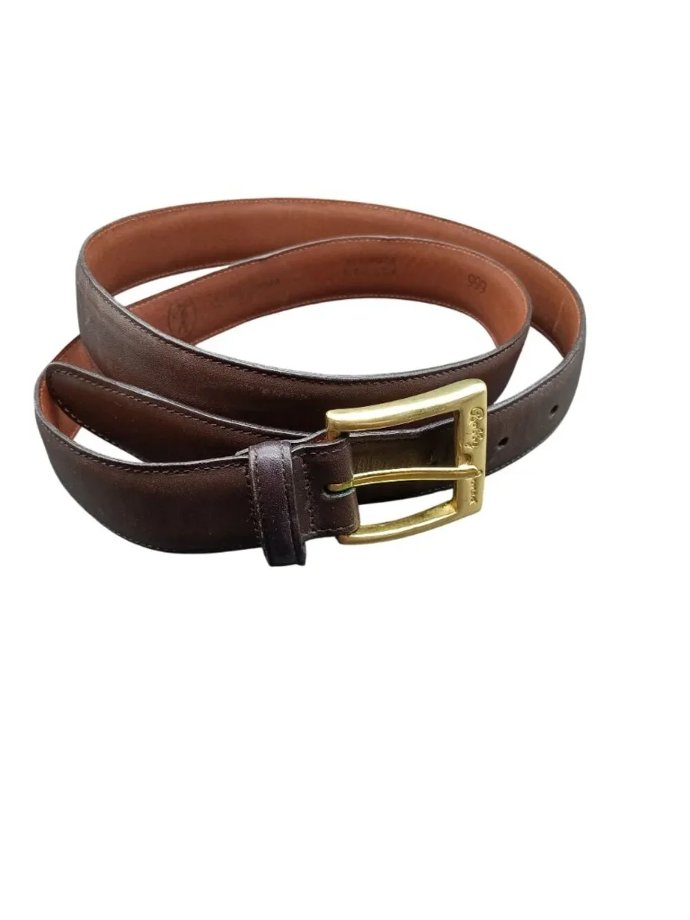 Vintage Bobby Jones Belt, Brown Sz 40 999 with Brass Buckle